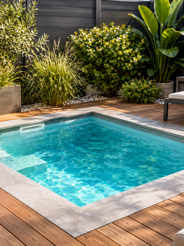 La piscine béton monobloc de 10 m²